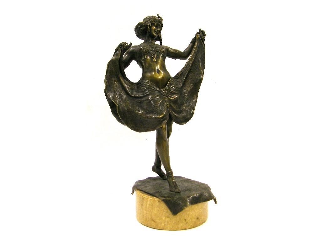 Appraisal: Mid th century decorative bronze modelled as an erotic dancer