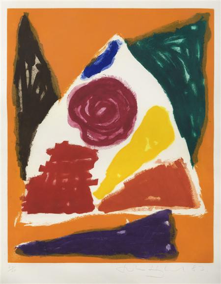 Appraisal: JOHN HOYLAND BRITISH B BOUQUET Etching and aquatint signed and