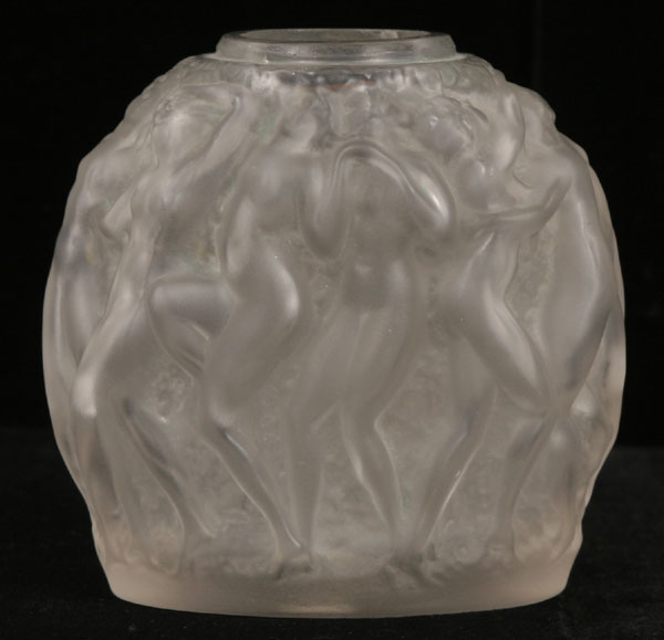 Appraisal: Lalique perfume bottle for Molinard with dancing nude female figures