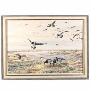 Appraisal: Martin Ridley British b Incoming Barnacle Geese oil on board