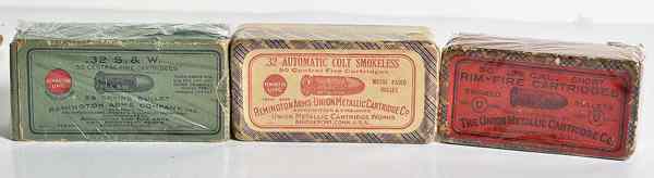 Appraisal: Three Boxes of Remington Arms UMC Cartridges Automatic Colt Smokeless