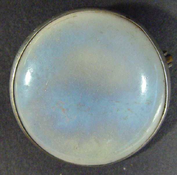 Appraisal: Ruskin high fired china lozenge in a hallmarked silver mount