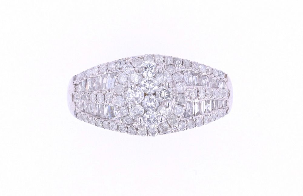 Appraisal: Brilliant Baguette Diamond k White Gold Ring Featured in this