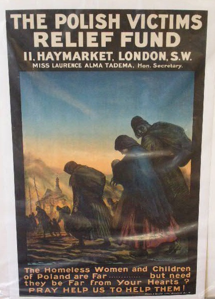 Appraisal: English WWI poster The Polish Victims Relief Fund by E