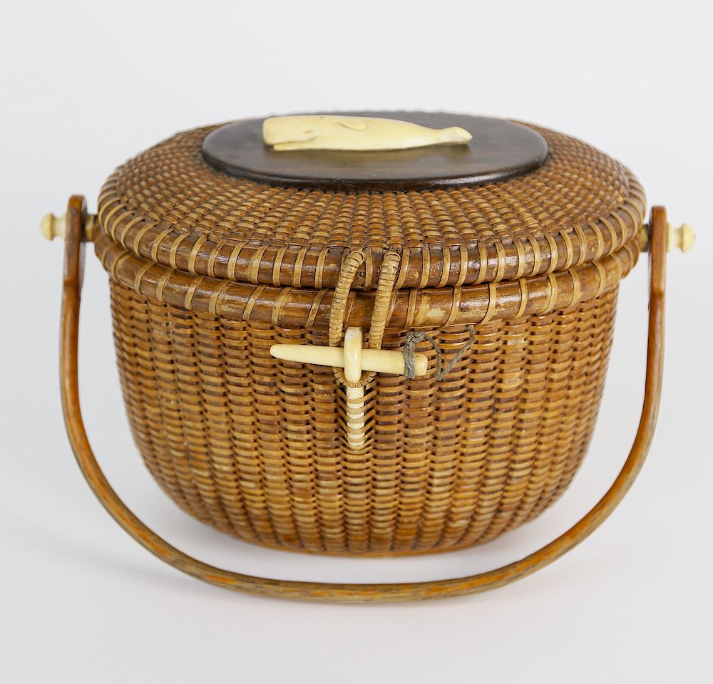 Appraisal: Stephen Gibbs Nantucket Friendship Basket Stephen Gibbs - Oval Nantucket