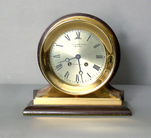 Appraisal: Brass ship's clock inscribed Theodore B Starr New York h