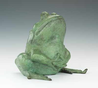 Appraisal: William Mozart McVey American - Seated Frog Hollow cast bronze