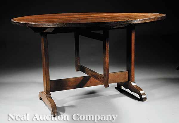 Appraisal: A Good French Pine and Oak Wine Table early th