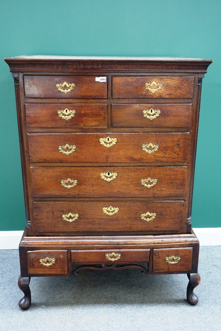 Appraisal: A mid th century Welsh oak and elm chest on