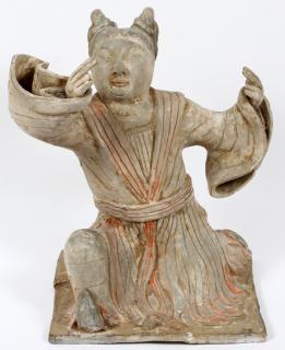 Appraisal: CHINESE TERRA COTTA SCULPTURE CHINESE TERRA COTTA SCULPTURE H L