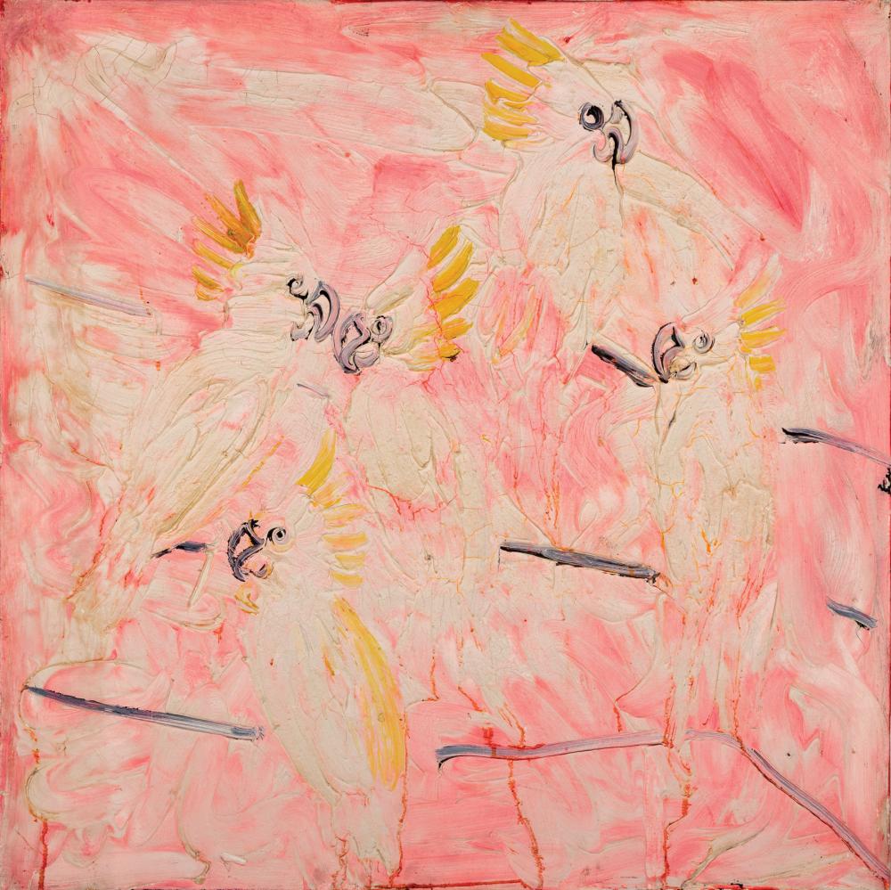 Appraisal: Hunt Slonem American Louisiana b Major Mitchels Cockatoos oil on