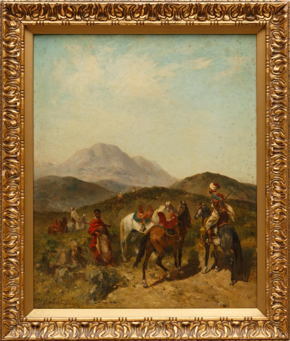 Appraisal: Georges Washington French - claireurs Arabes en Observation oil on