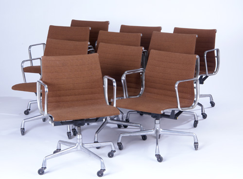 Appraisal: CHARLES EAMES HERMAN MILLER Set of ten Aluminum Group armchairs