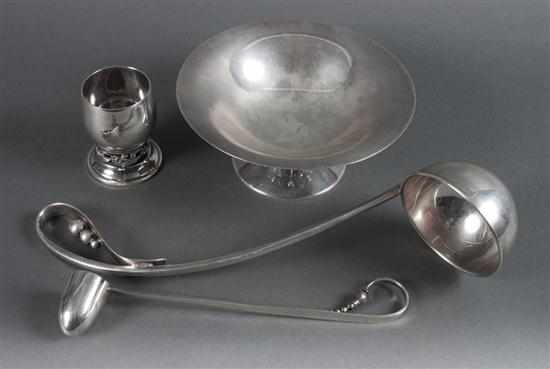 Appraisal: Three American and one Mexican Art Deco sterling silver table