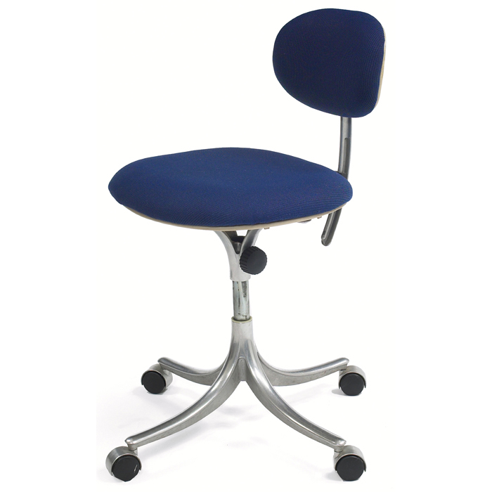 Appraisal: Jorgen Rasmussen desk chair blue wool