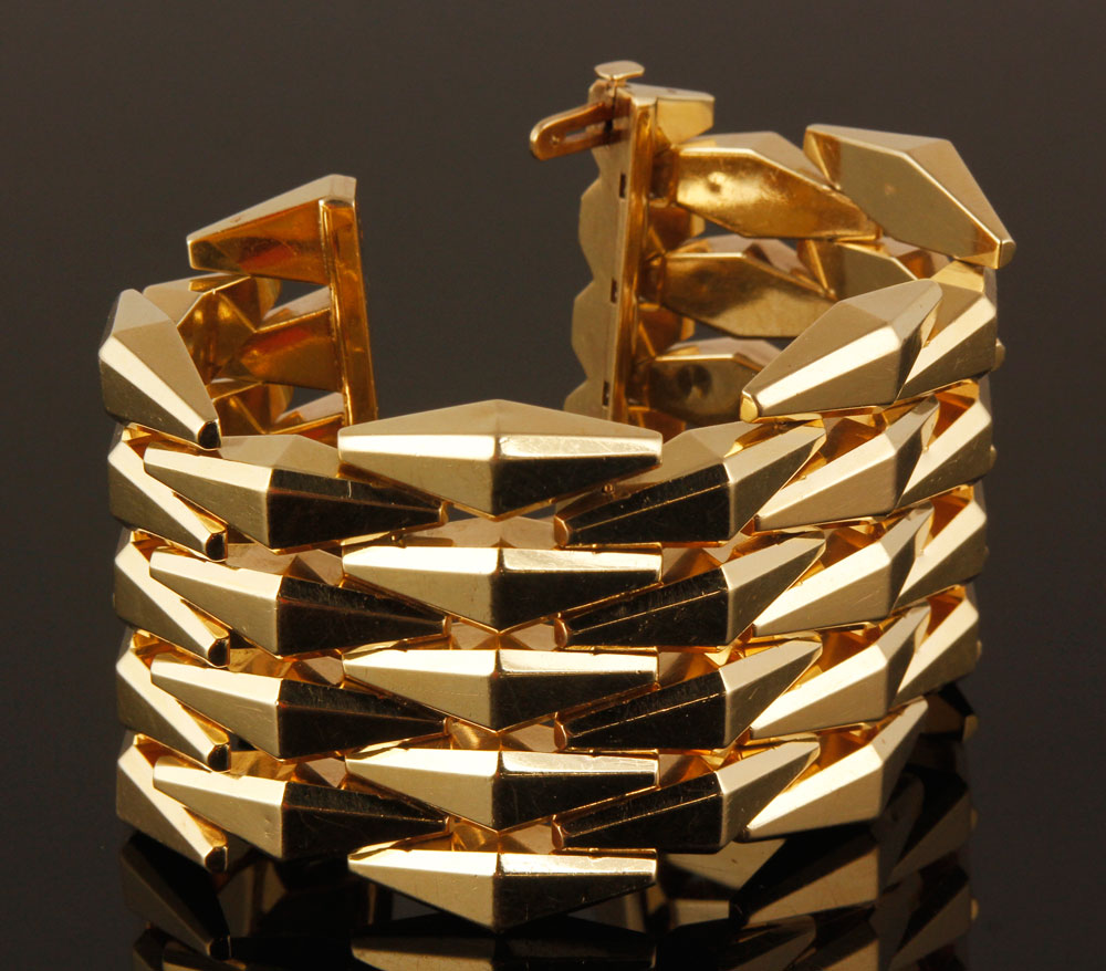 Appraisal: A - Mid th C K Gold Bracelet K yellow