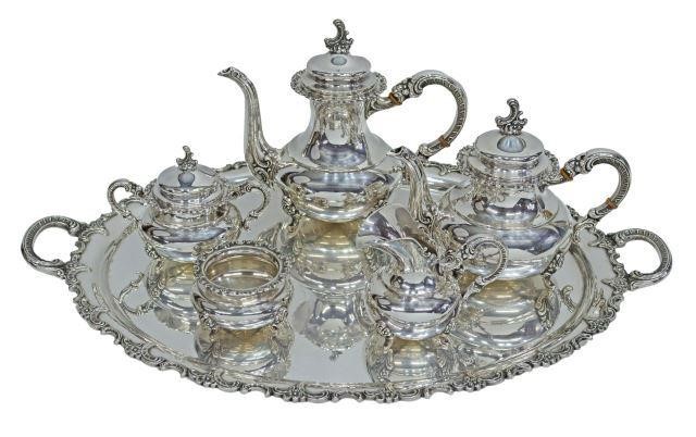 Appraisal: piece German sterling silver tea and coffee service Gayer Krauss