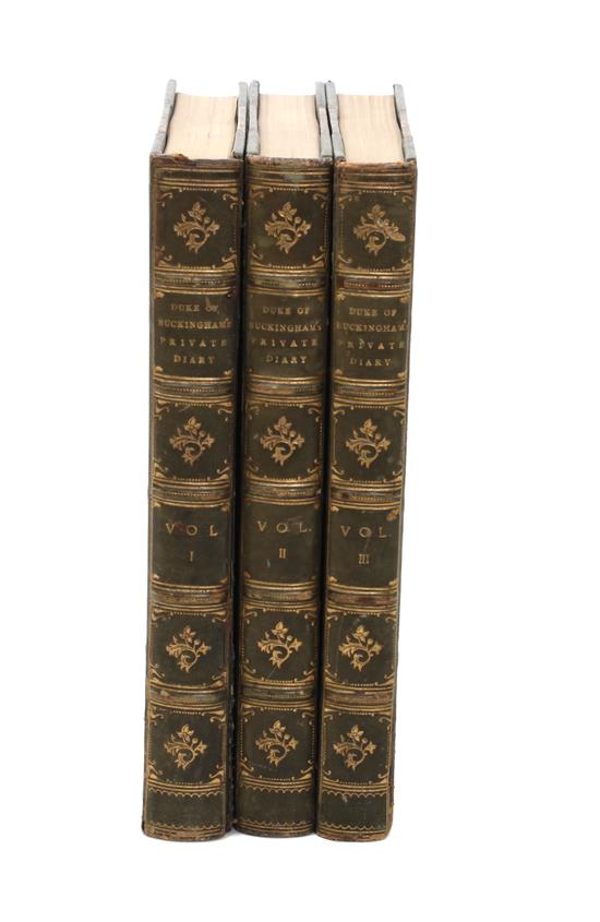 Appraisal: Sale Lot BUCKINGHAM RICHARD DUKE OF The Private Diary of