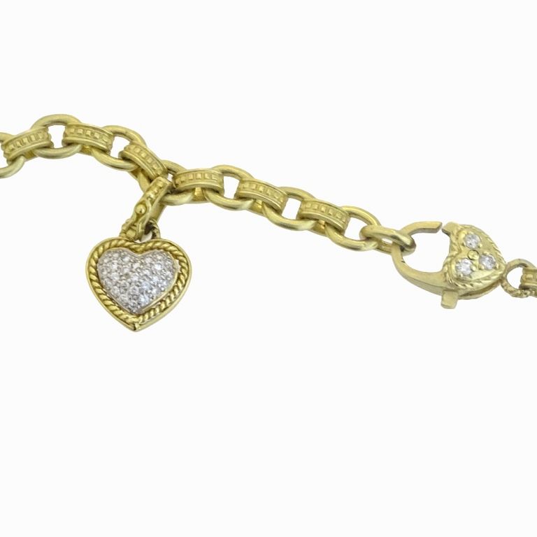 Appraisal: Possibly Judith Ripka Diamond Heart Bracelet Possibly Judith Ripka Diamond