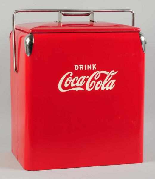 Appraisal: Oversized Coca-Cola Picnic Cooler s Clean and repainted Original interior