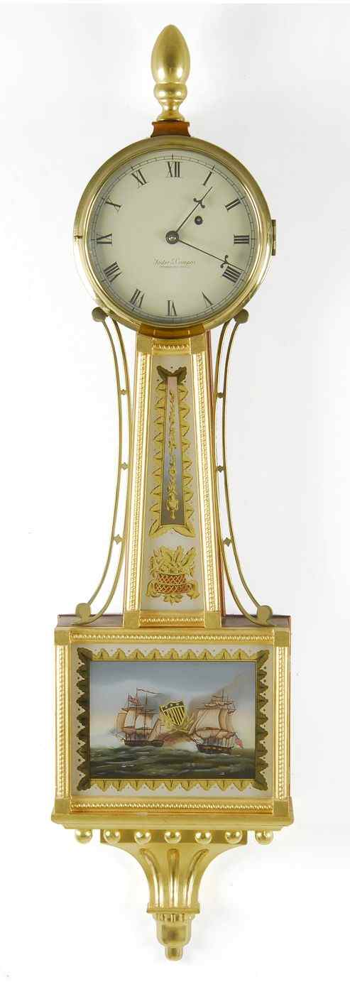 Appraisal: FOSTER CAMPOS BANJO CLOCK th CenturyMahogany and gilt case with