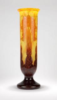 Appraisal: A monumental Charles Schneider Le Verre Francais cameo glass vase