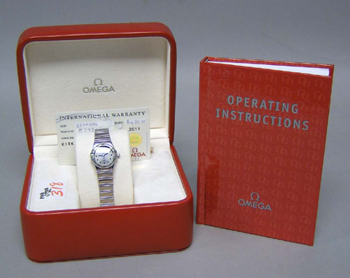 Appraisal: Ladies Omega Constellation wrist watch stainless steel in original box