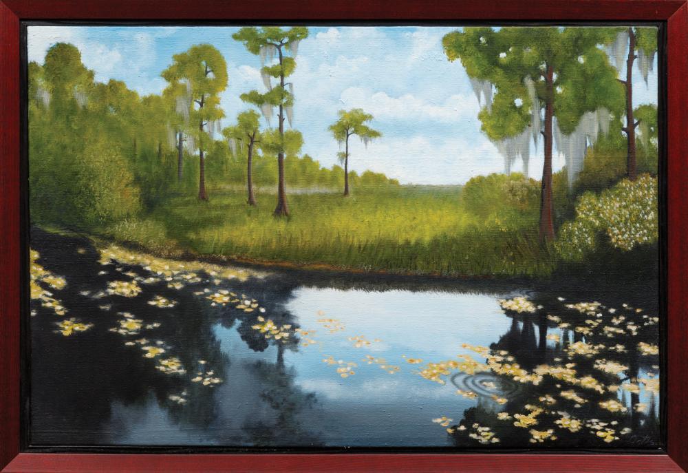 Appraisal: Roberto Ortiz American New Orleans b Bayou Coquille oil on