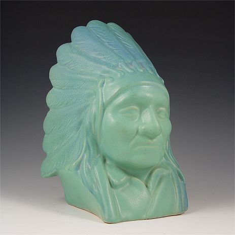 Appraisal: VAN BRIGGLE POTTERY SITTING BULL BUST Part of the ''Great