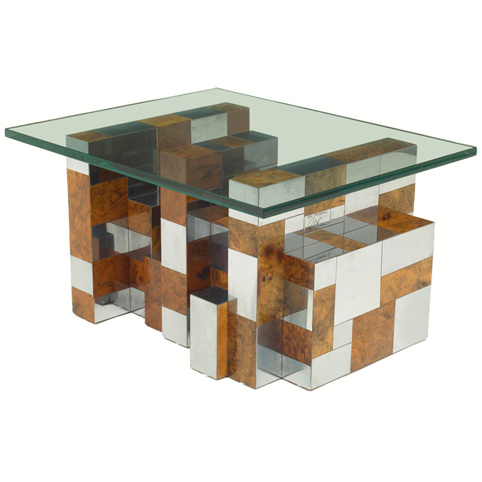 Appraisal: Small Paul Evans Cityscape coffee table by Directional smaller scale