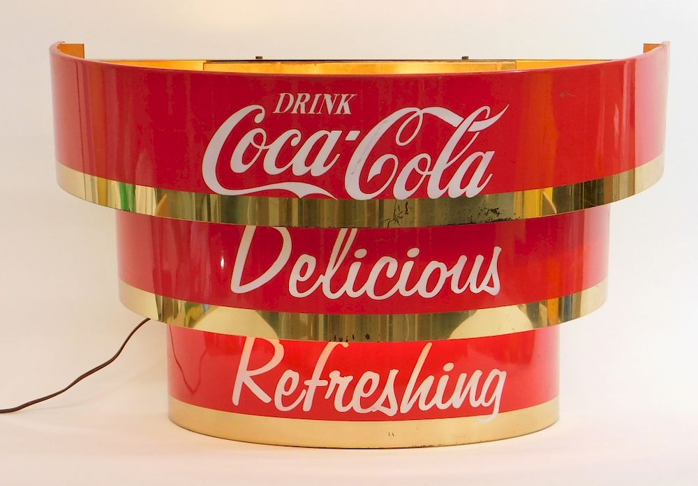 Appraisal: Coca Cola Store Display Tier Demilune Light United States th