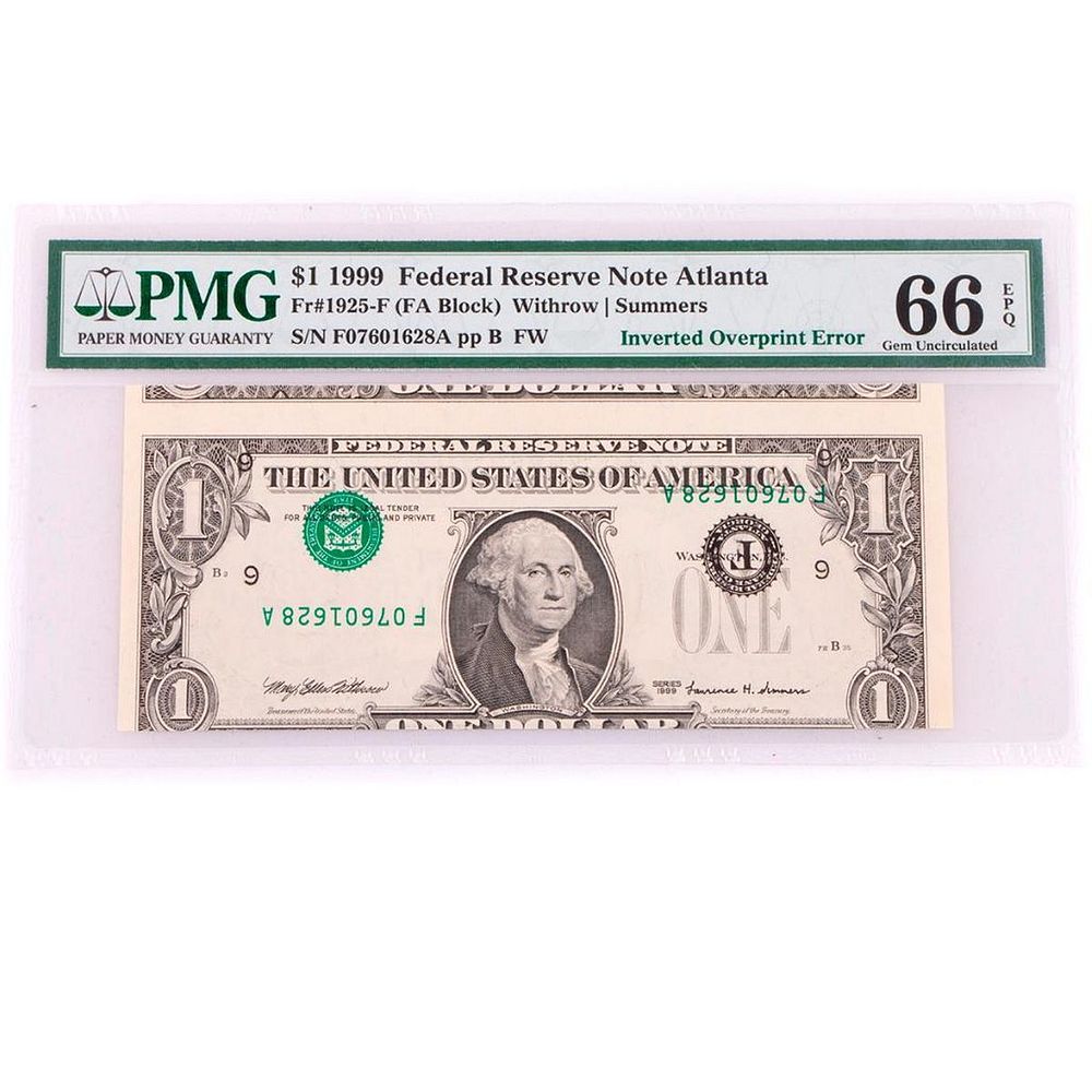 Appraisal: Fr -F Federal Reserve Note PMG Gem Uncirculated EPQ Fr