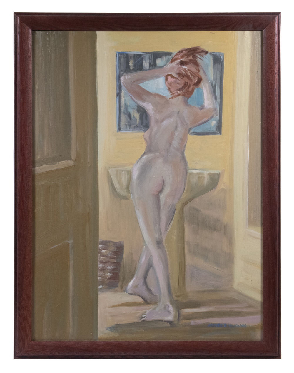 Appraisal: JAMES E HUGHES ME NJ - La Toilette depicting a