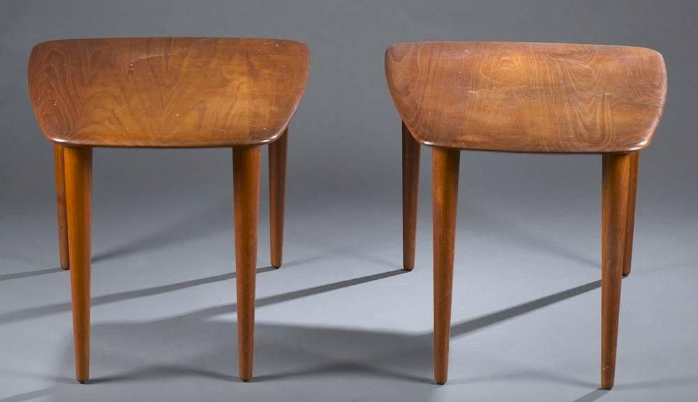 Appraisal: Pair of Hvidt and Molgaard-Nielson end tables A pair of