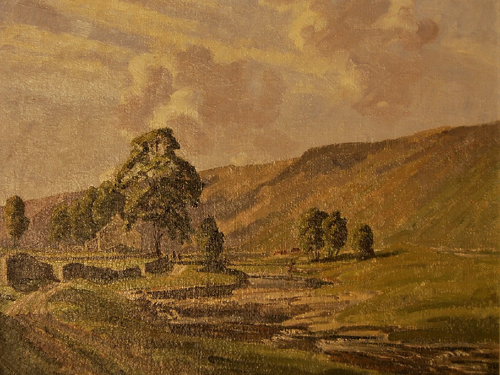 Appraisal: Claude Horsfall - 'In Langstrothdale' signed oil on board x