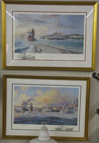 Appraisal: Pair of Blaser Limited Edition Nautical prints including Mackinac and