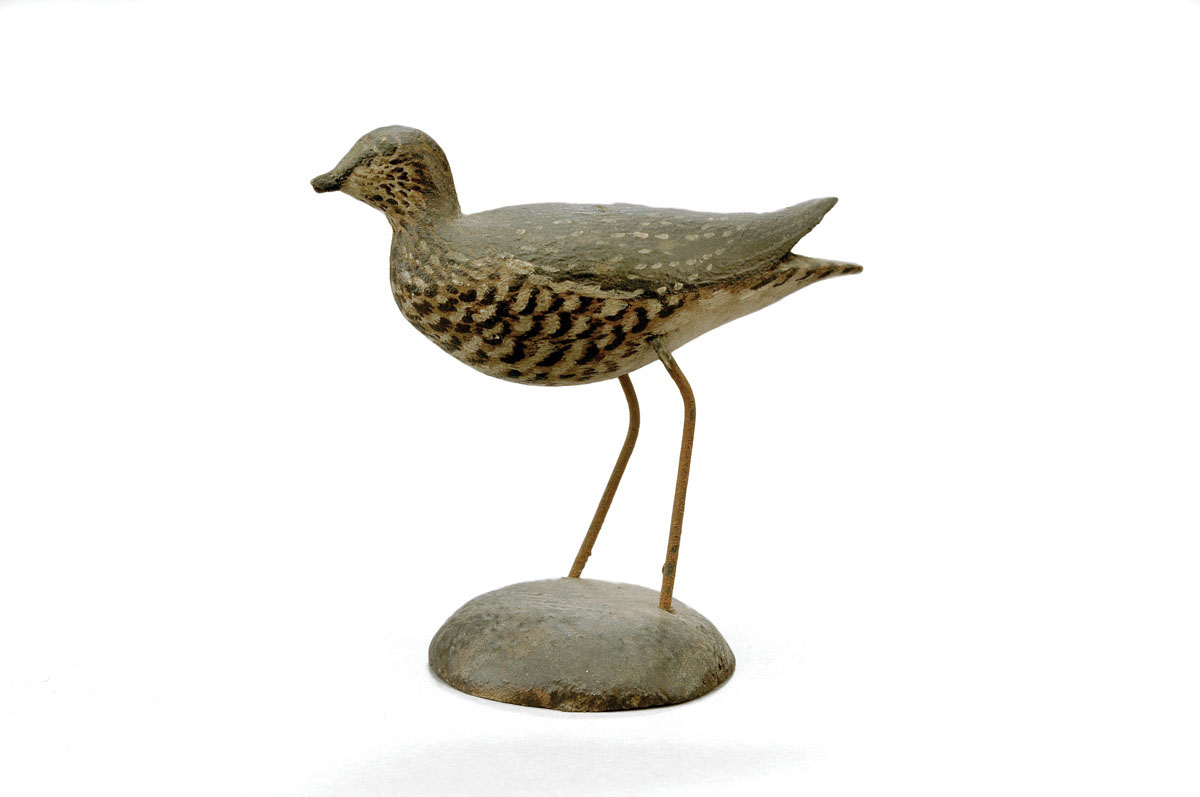 Appraisal: A ELMER CROWELL - CARVED AND PAINTED SHORE BIRD CIRCA