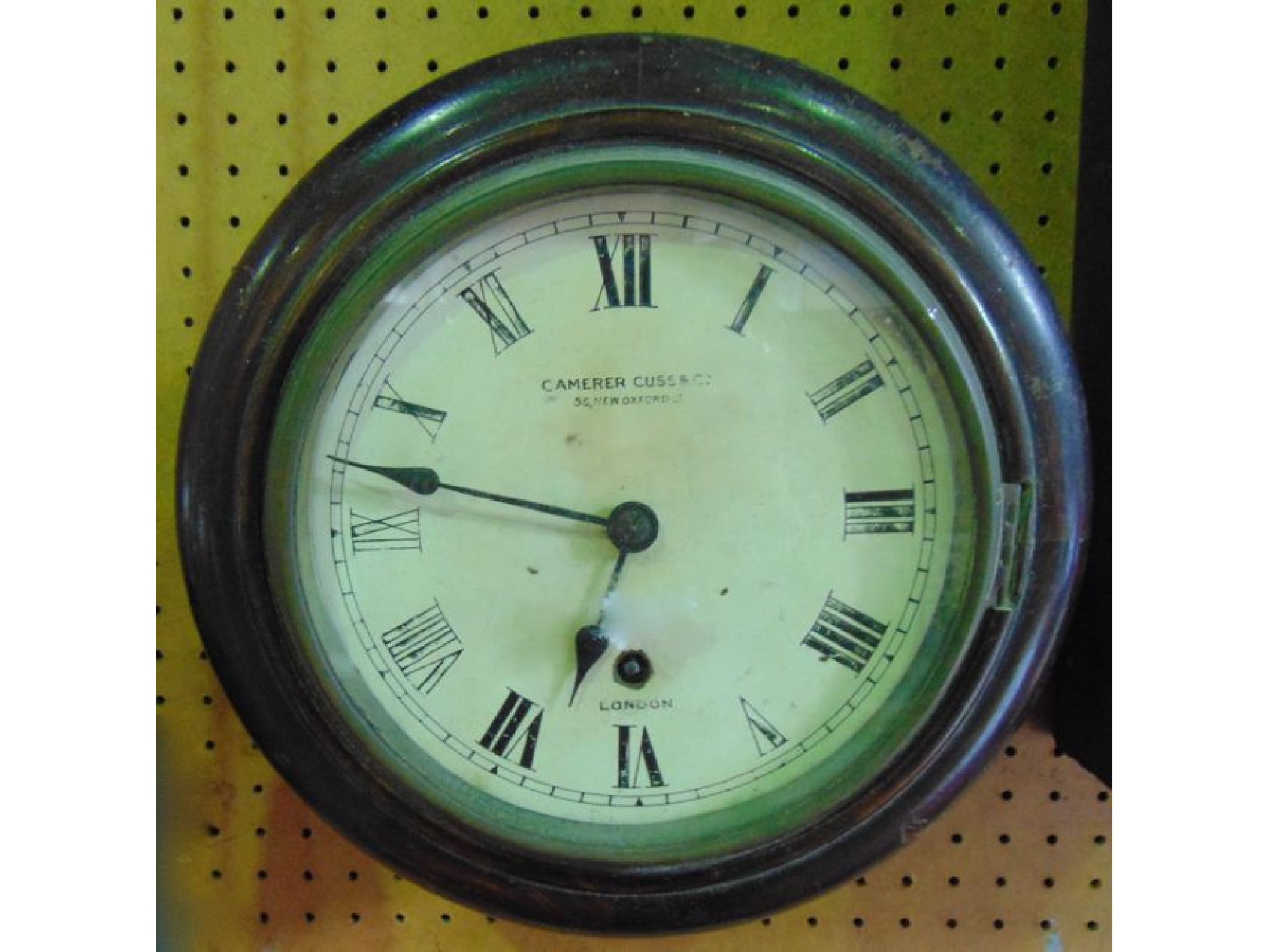 Appraisal: A small th century dial clock with inch face and