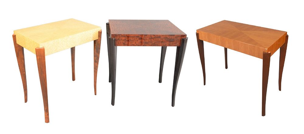 Appraisal: Group of Three Dakota Jackson Side Tables in three shades