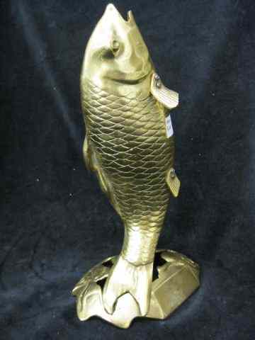 Appraisal: Pair of Oriental Brass Figurines of Fish ''