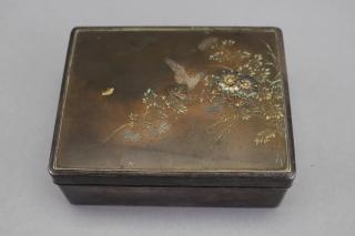 Appraisal: Signed Japanese Meiji Period Mixed Metal Box Signed Japanese Meiji