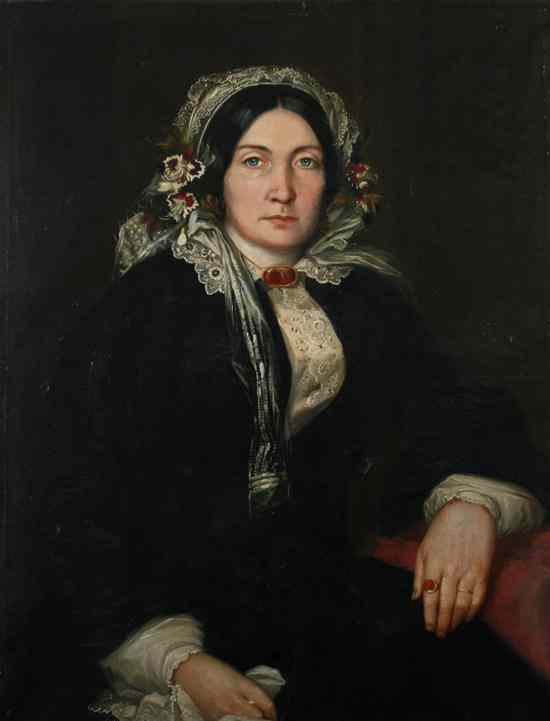 Appraisal: AMERICAN SCHOOL th th century PORTRAIT OF WOMAN IN LACE