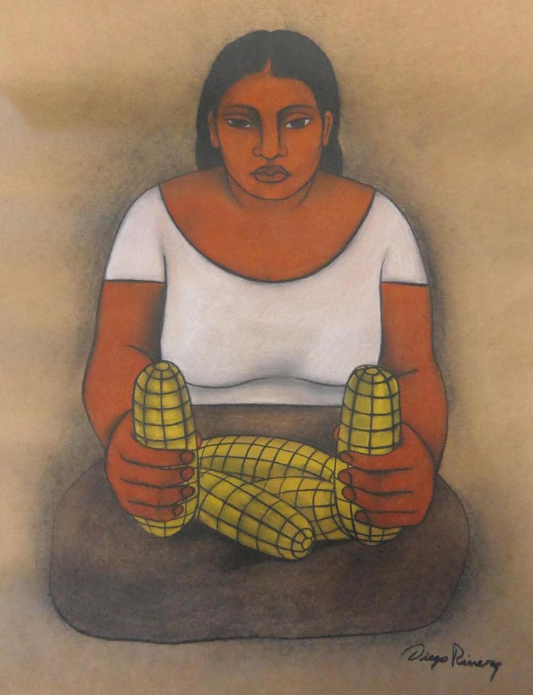 Appraisal: DIEGO RIVERA MEXICO - CRAYON ON PAPER Diego Rivera MEXICAN