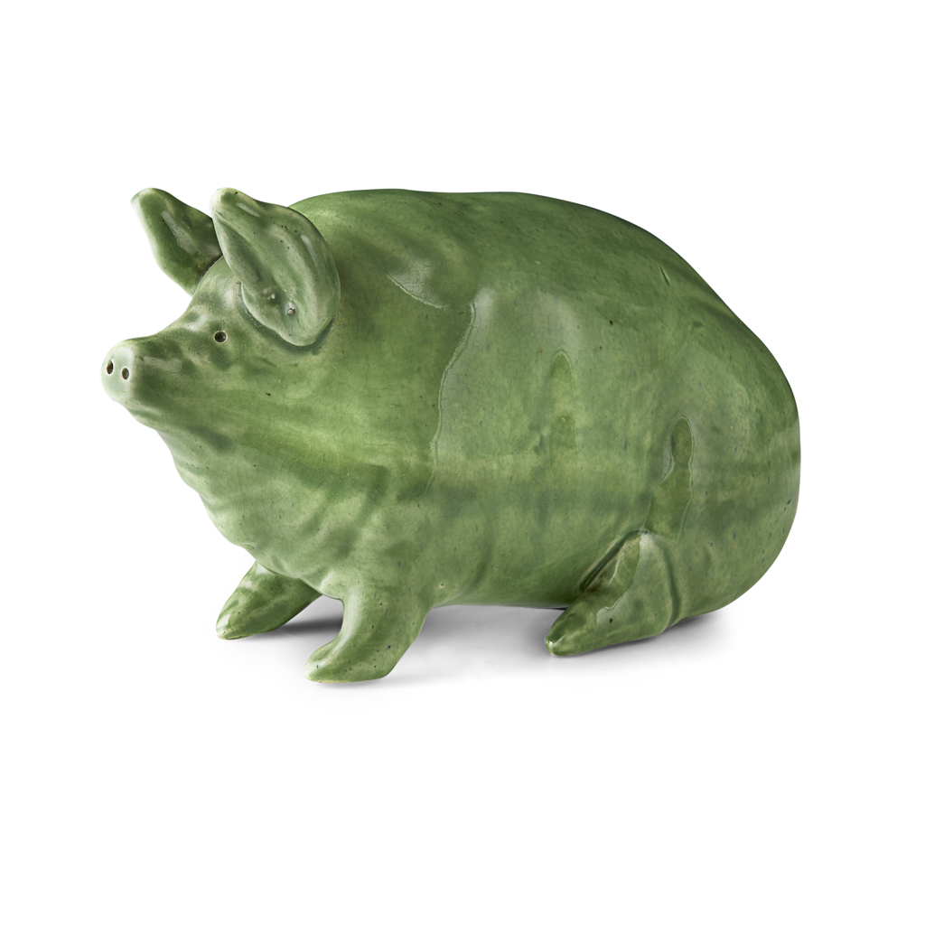 Appraisal: A SMALL WEMYSS WARE PIG MONEYBOX CIRCA covered in a