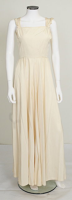 Appraisal: A s s silk wedding dress and matching cropped jacket