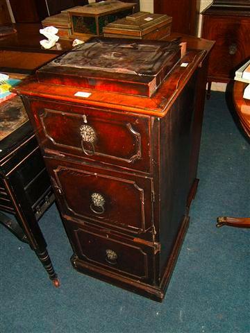 Appraisal: A George III mahogany pedestal with single drawer over a