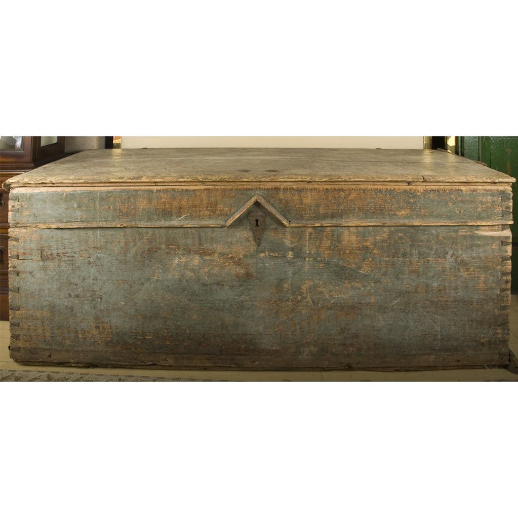 Appraisal: Continental Painted Pine Storage Chest Height inches width inches depth