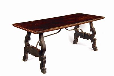 Appraisal: A th century Spanish style oak refectory table the rectangular