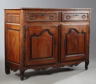 Appraisal: French Louis XV Style Carved Cherry Sideboard mid th c