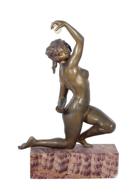 Appraisal: Affortunato Gory French - DANCER WITH BALL bronze with golden